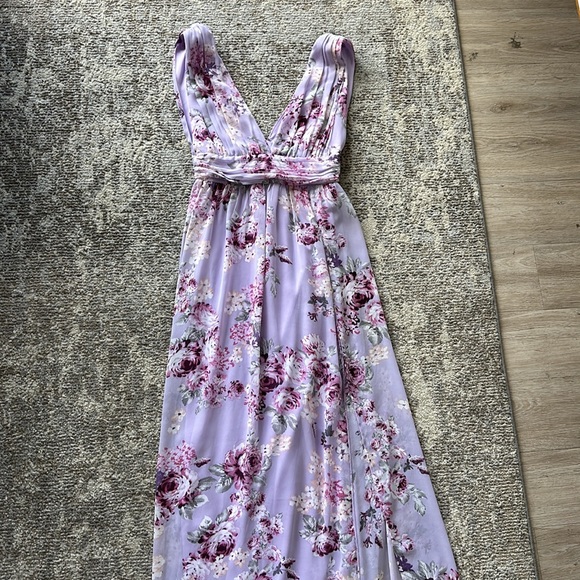 Lulus Lavender Floral Print Maxi Dress - Picture 4 of 5